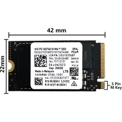 WESTERN DIGITAL - Disco Duro Solido M2 Nvme 2242 De 256gb Negro