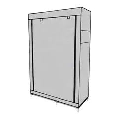 GENERICO - Closet Armable Doble Armario Portatil Color Gris