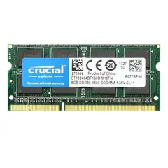 CRUCIAL - Memoria Ram Ddr3l 8gb 1600 Mhz Para Portatil / Todo En Uno