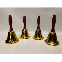 USA - Campana Mano Grande Estilo Antiguo Antimonio Baño Oro