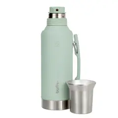 BUFFER FLASK - Termo Mate 1,2 lt + Vaso Matero Buffer Acero Inoxidable - Verde