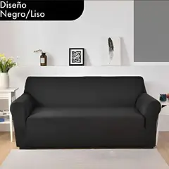 CHINA GLAZE - Forro Funda Protector De Sofá Mueble Sala 2 Puestos negro