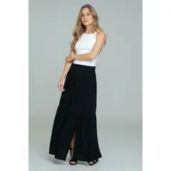 RAGGED - Falda larga anessa Negro