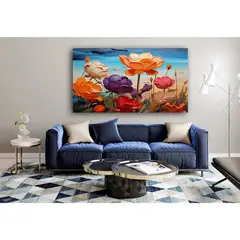 GENERICO - Cuadro Decorativo Grande De Flores de Colores Sala Comedor Alcoba 120x70Cm