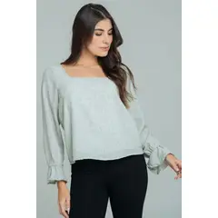 RAGGED - Blusa clara Verde marino
