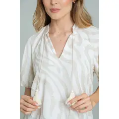 RAGGED - Blusa dallas Marfil