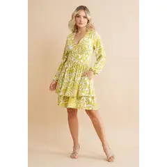 RAGGED - Vestido dayna Verde olivo