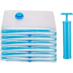 GENERICO - 10 Bolsas 80x60cm Hermetica De Empaque Al Vacio Mas 2 Bombas