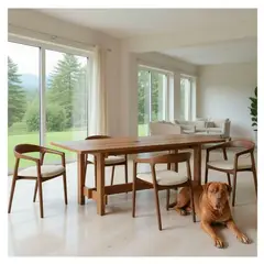 22 GRADOS DECORACION - Juego de Comedor Chamberleine 6 Sillas Roble 210Cm X 110Cm