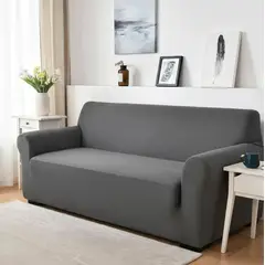 CHINA - Forro Funda Protector De Sofá Mueble Sala 2 Puestos gris oscuro
