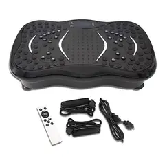 GENERICO - Plataforma Vibratoria Fitness Gimnasia Con Bandas Elasticas Negro