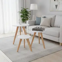 GENERICO - Mesa Auxiliar Nórdica Decorativa Set X 3