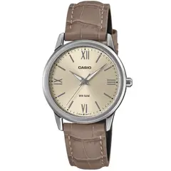 CASIO - Reloj Para Mujer Clasico LTP-1303LL-7A Marron Claro En Cuero