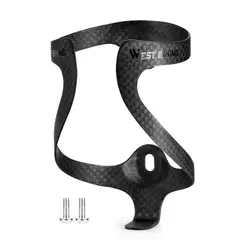GENERAL - WEST BIKING YP0704050 Portabidón Bicicleta Fibra Carbono Ultraligero Clip Seguro