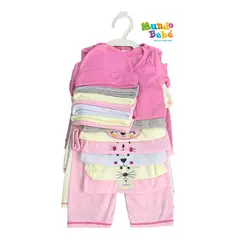 MUNDO BEBE - Semanario Bebe Niña bordado 21 piezas