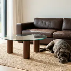 GENERICO - Mesa de centro Cúspide Diámetro 100cm Madera