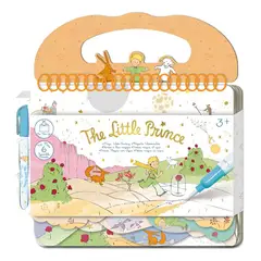 JUGANDO Y EDUCANDO - Libro Para Pintar Con Agua El Principito Reutilizable Niños