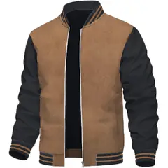 THE CLOTHING COMPANY - Chaqueta Beisbolera Hombre Gamuza Sintética Forrada