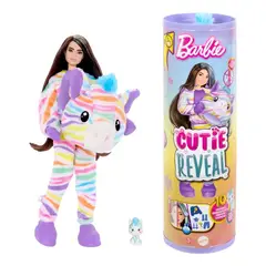 MATTEL - Barbie Cutie Reveal Color Wow Cebra Muñeca Y Accesorios