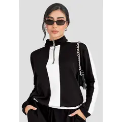 ATYPICAL - Buzo Mujer Negro 113318