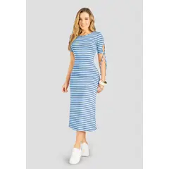MARKETING PERSONAL - Vestido Largo Mujer Bicolor Mp 113069