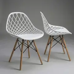 ENTRE NOS HOME - Silla De Diseño Alba Blanca Altura 79cm Soporta Hasta 110kg x2