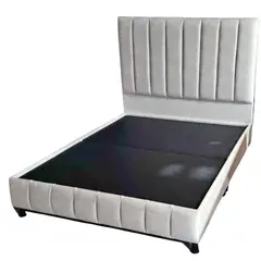 GENERICO - COMBO SOMIER + ESPALDAR LINEAL 140X190 COLOR MARFIL