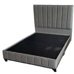 GENERICO - COMBO SOMIER + ESPALDAR LINEAL 140X190 COLOR GRIS