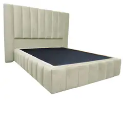 GENERICO - COMBO SOMIER + ESPALDAR SUPREME LINEAL 140X190 COLOR BEIGE