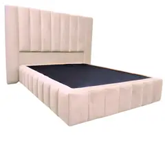 GENERICO - COMBO SOMIER + ESPALDAR SUPREME LINEAL 140X190 COLOR PALO DE ROSA