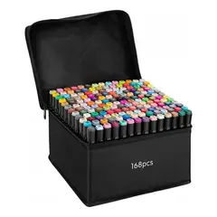 AMERICAN GENERICS - Set de Marcadores con Brillo – 168 Unidades Doble Punta