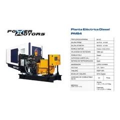 POWER MOTORS - Planta Electrica Generador 54 Kw Perkins Ingles