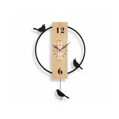 DECORIENTE - Reloj De Pared Con Péndulo Pájaro1922M Muran - Negro