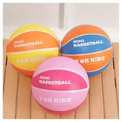GENERICO - Balon Pelotas de PVC baloncesto de 15 cm con tecnologia de 3 saltos Rosada + 1 Aguja Metalica Inflar