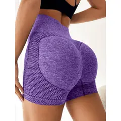 YOGA & GYM - Short deportivo Calza Corta Jaspe Talla Unica