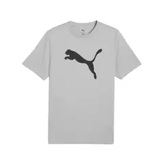 PUMA - Tshirt Original Essentials Logo Poly Gris Para Hombre