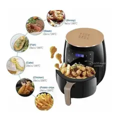 GENERICO - Freidora Air Frayer Negro 8 Litros Multiuso de Alta Capacidad