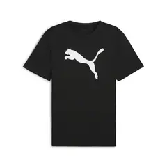 PUMA - Tshirt Original Essential Logo Poly Negro Para Hombre