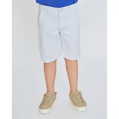 BALLESTA KIDS - BERMUDA DE DRIL NIÑO BLANCO