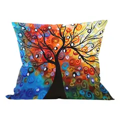 GENERICO - Cojín Árbol De La Vida Para Sala, Cama 45 X 45 cm Con Relleno