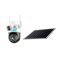 GENERICO - Camara de Vigilancia con Panel Solar Wifi 4G Doble Lente Yt08