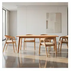 22 GRADOS DECORACION - Juego de Comedor Clash 6 Sillas en Roble 200cm x 100cm