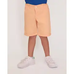 BALLESTA KIDS - BERMUDA DE DRIL NIÑO SALMON