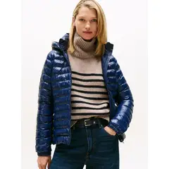 TOMMY HILFIGER - Chaqueta azul repelente al agua con plumón