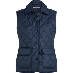TOMMY HILFIGER - Chaleco azul acolchado sin mangas
