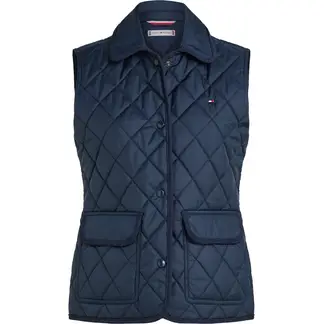 TOMMY HILFIGER - Chaleco azul acolchado sin mangas