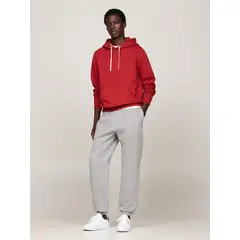 TOMMY HILFIGER - Joggers gris de felpa con bajos elásticos