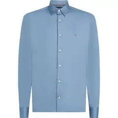 TOMMY HILFIGER - Camisa azul solid con logo