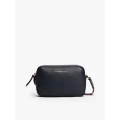 TOMMY HILFIGER - Bolso azul con correa cruzada tejida
