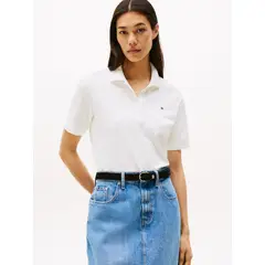 TOMMY HILFIGER - Polo blanco 1985 de corte regular con logo bordado